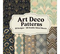 Art Deco Patterns Scrapbook Paper for Junk Journals, Collage and Paper Crafts: Vintage inspired geometric pages for layering, backgrounds and creative projects