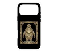 Art Deco Penguin Geometric Stylized Design Case for iPhone 17 Pro Max