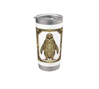 Art Deco Penguin Geometric Stylized Design Stainless Steel Insulated Tumbler