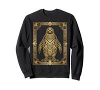 Art Deco Penguin Geometric Stylized Design Sweatshirt