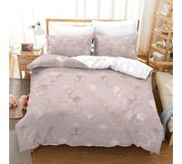 Art Deco - Rose Gold Fan 3Pcs Full Size Bedding Set for Kids Boys Girls Room Decor Ultra Soft Comforter Set Quilt Set with Zipper Closure, Easy Care, Easy Care Durable Double(200x200cm)