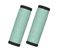 Art Deco Seamless Pattern, 2 Pcs Luggage Handle Wrap Grips, Comfort Soft Handle Covers Luggage Tag