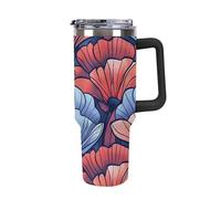 Art Deco Style 40 Oz Tumbler with Handle And Straw Stainless Steel Insulated Water Bottle Reusable Car Thermal Cup Personalized Travel Coffee Mug for Women Men