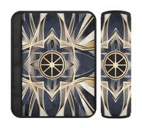 Art Deco-Style Abstract Shapes Pattern car seat Shoulder Strap Pads,Stop seat Belt Cutting into Neck,car seat Neck Support for Sedan Auto Van forro para cinturon de seguridad 2 pcs