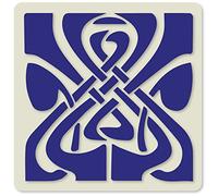 Art Deco Style Flower Tile Crafting Stencil Washable Reusable 15cm x 15cm