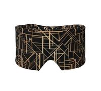 Art Deco Style Geometric Pattern Two Side, Full Eye Covers Light Blocking Eye Mask Sleep Eye and Ear Muffs
