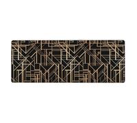 Art Deco Style Geometric Pattern Two Side,Mouse Pad Large Desk Pad Computer Keyboard Mouse Mat With Non Slip Rubber Base 30 x 80 cm
