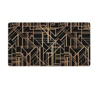 Art Deco Style Geometric Pattern Two Side,Mouse Pad Large Desk Pad Computer Keyboard Mouse Mat with Non Slip Rubber Base 40 x 70 cm