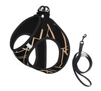 Art Deco Style Geometric Pattern Two Side,Pet Harness,Adjustable Reflective Dog Harness,Pet Leash Vest,M