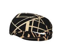Art Deco Style Geometric Pattern Two SideHair Bands for Men Woman Headband Running Headband Sweat Wicking Gym