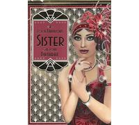 Art Deco Style Sister Birthday Card, Flapper Lady Design, 17.8 x 25.4 cm
