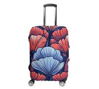 Art Deco Style Suitcase Covers Luggage Protector - Travel Elastic Baggage Case Protective, Washable Anti-scratch Large Suit Case Cover for Suitcases Fits 19-32 Inch Luggages, white, L, Flower and