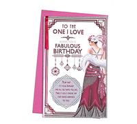 Art Deco - To The One I Love - 8 Page - Extra Large Birthday Card