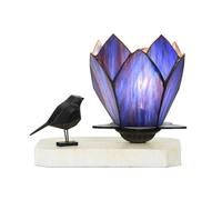 Art Deco Trade - Tiffany Table lamp/Sculpture Ballade of a Bird ''''Blue Lotus''''
