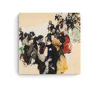 Art Deco Wall Art Print - Dean Cornwell's 1918 Periwinkle House with Classic Party Scene And Elegantly Dressed Characters Home Decor Wall Art Hanging Picture Print Bedroom Decorative Paintings Room Un