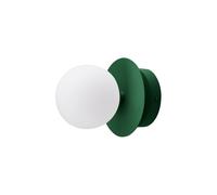 Art Deco Wall/ Ceiling Light Green/ White