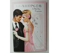ART DECO WEDDING CARD - LADY AND GENT