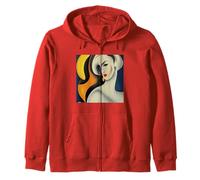 Art Deco Woman Roaring 1920s Victorian Hat Zip Hoodie