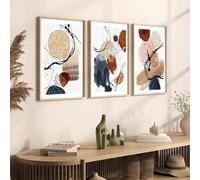 Art Decor,Abstract Burnt Orange Wall Art Poster Modern Canvas Paintings on The Wall Picture for Living Room Interior Painting Room Decoration-50 * 60cm*3pcs (Unframed Print)