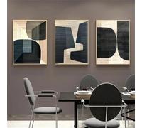 Art Decor,Abstract Colours Canvas Print Painting Brown Geometric Poster Modern Wall Art Pictures For Living Room Office Home Decoration-50 * 60cm*3pcs (Unframed Print)