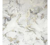 Art Decor Designs Arthouse Bahia Marble Effect White Grey Black Mono Gold Wallpaper 923001