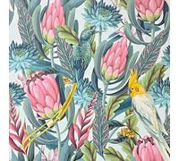 Art Decor Designs Arthouse Rainforest Escape Green Pink Bird Print Wallpaper 297905