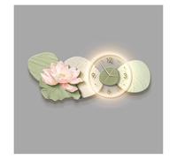 Art Decor with Clock 3D Modern Large Wall Lamp Decor with Clock and Remote Control, Non-Ticking Silent Big Wall Clocks, Art Sculpture for Living Room, Bedroom, Office - LED Lights Included Wall Hangin