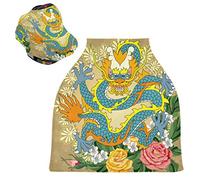 Art Dinosaur Dragon Stretchy Baby Car Seat Cover,Canopy Nursing Covers,Soft Breathable Windproof Scarf Changepad for Winter Infant Breastfeeding Boys