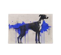 Art Dog Blue Retro Grey Piecing Puzzles Jigsaw Puzzles for Aged Entertainment and Intelligence for Adults and Families Perfect for Game Nights Puzzles for Adults 1000 Piecing