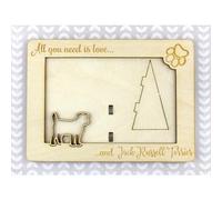 Art-Dog Dog Engraved Photo Frame - Personalized Wood Frame for Dog Lovers - Handmade Custom Picture Frame - Dog Picture Photo Frame - Pet Keepsake - 18,5x13,5cm - Jack Russell Terrier