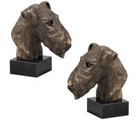 Art-Dog Dog Marble Statue - Unique Edition ArtDog Collection - Handmade Cold Cast Bronze Sculpture for Dog Lovers Indoor- Dog Figurine - Statue Airedale Terrier