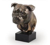Art-Dog Dog Marble Statue - Unique Edition ArtDog Collection - Handmade Cold Cast Bronze Sculpture for Dog Lovers Indoor- Dog Figurine - Statue Staffordshire Bull Terrier III