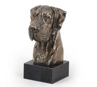 Art-Dog Dog Marble Statue - Unique Edition ArtDog Collection - Handmade Cold Cast Bronze Sculpture for Dog Lovers Indoor- Dog Figurine - Statue Great Dane II