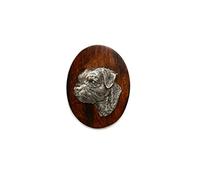 Art-Dog Dog Show Ring Clip Number Holder - Brooch with Clip Dog Show Exhibit Number Holder - Handmade Dog Show Accessory - Dog Tag Clip 7x5cm - Border Terrier