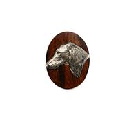 Art-Dog Dog Show Ring Clip Number Holder - Brooch with Clip Dog Show Exhibit Number Holder - Handmade Dog Show Accessory - Dog Tag Clip 7x5cm - Saluki