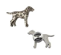 Art-Dog Unique Edition Silver Dog Pin Badge Elegant Casket - Silver-Plated Handmade - Brooches Women - Silver Brooch Jewelry - Dalmatian - 2x2,8x3cm