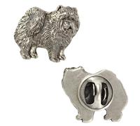 Art-Dog Unique Edition Silver Dog Pin Badge - Silver-Plated Handmade - Brooches Women - Funny Pins - Silver Brooch Jewelry - Chow chow - 1,9x2,3x4cm