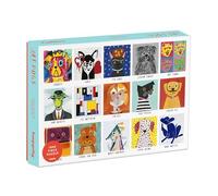 Art Dogs 1000 Piece Jigsaw Puzzle for Adults | Premium 100% Recycled Board | Dog 1000 Piece Puzzle for Adults | Dog Lover Gift | Happily Jigsaw Puzzles