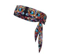Art Doodle Cat Sports headband for outdoor running, mountain climbing and cycling forehead protection