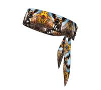 Art Doodle Dog Sports headband for outdoor running, mountain climbing and cycling forehead protection