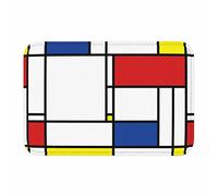 Art Doormat Kitchen Mat Mondrian Minimalist De Stijl Modern Hallway Door Mat 24x16 Inch