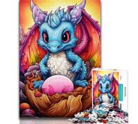Art Dragon Baby Jigsaw Puzzles for Adults Teenagers Jigsaws Puzzle,Toys Educational Games Stress Relieving Wall Decoration (75x50cm)