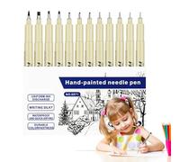 Art Drawing Pens - Fine Point Pen Set | Waterproof Microline Ink Pen: 12 Sizes Art Illustration Supplies With Ergonomic Grip, Ink