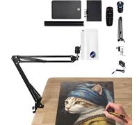 Art Drawing Projector, Portable Drawing Projector, Smart Sketcher Projectors Sketching Tool, Support USB/Smartphone, Remote Control, for Desktop Canvas/Wall, Painting(White)