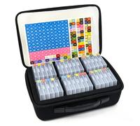 Art Drill Organizer Case with Clear Storage Boxes, A | Foam Insert, Label Stickers, Carry Handle for Hobby Supplies