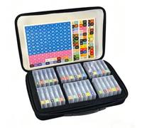 Art Drill Organizer Case with Clear Storage Boxes, B | Foam Insert, Label Stickers, Carry Handle for Hobby Supplies
