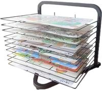 Art Drying Rack for Classroom - 10/20 Shelves Tabletop Metal Paint Drying Rack for Art Display Ideal for Schools and Artists Efficient Artwork Storage Solution