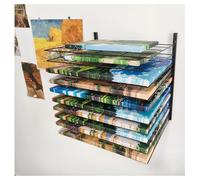 Art Drying Rack for Classroom - No Drill Wall & Fit All Walls Paint Storage System, 10 Removable Shelves 1.57" Apart for Art Studios, Schools