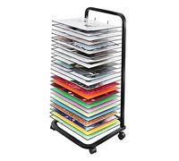Art Drying Rack with Wheels, 35-Tier Mobile Storage Shelf for Schools and Art Clubs, Ideal for Silk Screen Album Display