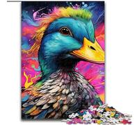 Art Duck Jigsaw Puzzles 1000 Pieces for Adults Difficult Puzzles for Adults Perfect for Family Fun on Christmas, Thanksgiving, Birthdays & Easter 26x38cm